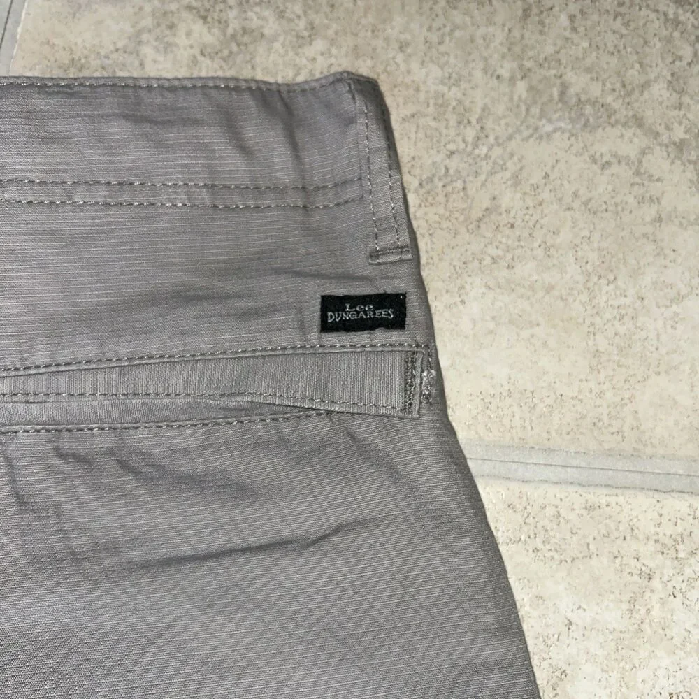 Lee Dungarees Shorts Boys Size 10 Gray Adjustable Waist New